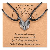 POWWA Couples Necklaces for Boyfriend Girlfriend His Hers Magnetic Attraction Matching Relationship Necklace Set Couple Jewelry Gifts for Him Her Women Men Lover Bf Gf-P-Manget-N-black