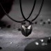 POWWA Couples Necklaces for Boyfriend Girlfriend His Hers Magnetic Attraction Matching Relationship Necklace Set Couple Jewelry Gifts for Him Her Women Men Lover Bf Gf-P-Manget-N-black