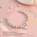 POWWA Big Sister Bracelet for Girls，Big Sister Gifts from Sister Pink Pearl Heart Charm Bracelets Birthday Jewelry Gifts for Big Sister from Mum Dad-P-W001